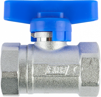 Кран шаровой FAR 3/4", ВР, син. бабочка, хром